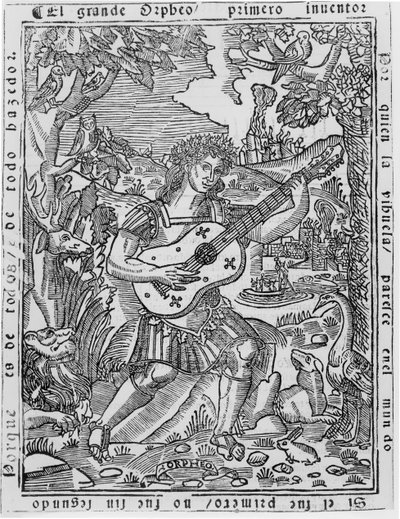 Orpheus Playing Music by Spanish School